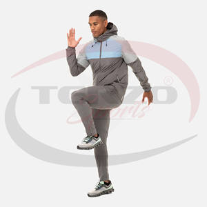 Chándales cortavientos de gimnasio para hombre de nailon 100% personalizados Último diseño Cremallera completa Peso ligero Contraste de colores Tallas grandes Impreso - Product Image 2