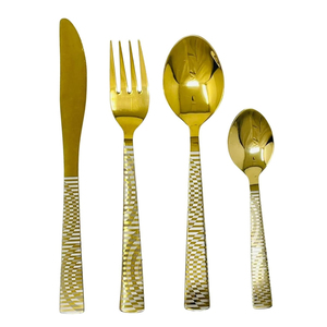 Juego de cubiertos de metal de estilo elegante al por mayor hecho en La India, cubiertos dorados al precio más bajo para uso en fiestas de hoteles en casa - Product Image 4