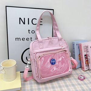 Sacs bandoulière transparents Ita multi-poches style japonais Kawaii pour femmes, avec logo personnalisé OEM ODM, vente en gros, <span class=keywords><strong>sac</strong></span> à bandoulière d'affichage Anime - Product Image 3