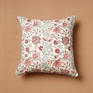 Bloque de mano al por mayor Sanganeri bloque impreso algodón para decoración del hogar funda de cojín sofá funda de cojín - Product Image 1