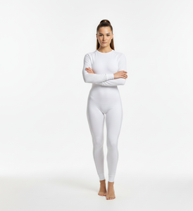 Traje Térmico para Mujer SilkWarm Blanco, Manga Larga, Tejido Suave y Transpirable, Diseñado para una Comodidad Elegante en Invierno - Product Image 4