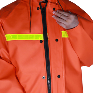 ชุดเสื้อแจ็คเก็ต PVC สะท้อนแสงพร้อมกางเกงกันฝนสำหรับเพาะเลี้ยงสัตว์น้ำทางทะเลงานเหมืองและลาดตระเวนบนภูเขา - Product Image 3