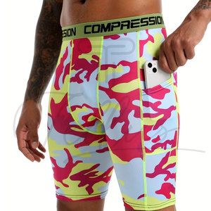 Solid Color Best Selling Men Compression Shorts Breathable Elastic Waist Autumn Custom Made - Product Image 4