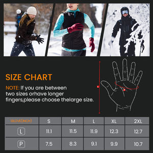 Gants de ski isolés noirs de haute qualité coupe-vent imperméables et chauffants pour l'escalade et le snowboard - Product Image 2