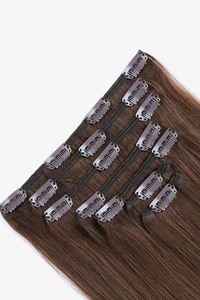 Extensions de cheveux naturels vietnamiens vierges à kératine à clipser, 100g, qualité supérieure, double épaisseur, pointe plate, toutes couleurs, vente en gros - Product Image 2