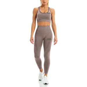 Entrenamiento gimnasio Fitness ropa atlética de alta calidad conjunto de Yoga Sujetador deportivo Leggings poliéster Spandex Material personalizado 2 uds conjunto de Yoga - Product Image 1