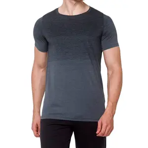 도매 사용자 정의 귀하의 브랜드 로고 재활용 폴리에스터 빈 남성 티셔츠/일반 캐주얼 반팔 슬림핏 남성 티셔츠