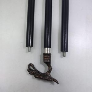 Bâton de marche artisanal traditionnel hommes et femmes-36 "poignée en laiton ébène brun unisexe Derby canne pliable - Product Image 5