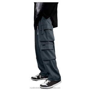 กางเกงวอร์มผ้าฝ้ายสำหรับผู้ชายกางเกงลำลองสำหรับผู้ชายกางเกงแนวสตรีทระบายอากาศได้ดีเป็นมิตรกับสิ่งแวดล้อมโลโก้100% แบบกำหนดเอง - Product Image 4