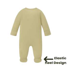 Mono súper suave de color sólido para recién nacidos y niños pequeños Pelele de pie de bebé cómodo y elegante con botones a presión - Product Image 4