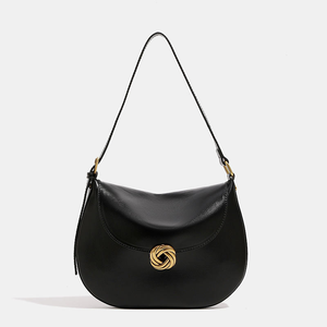 กระเป๋าถือทรงคลาสสิคสีขาว ดีไซน์แฟชั่น ทำมือ สำหรับผู้หญิง ปี 2025 กระเป๋าสะพายทรงอานม้า คุณภาพสูง พร้อมสายสะพายไหล่ - Product Image 4