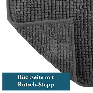 Tapis de bain en chenille 60x90 cm Gris - Product Image 4
