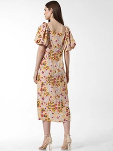 Indian handmade cotton short dress summer wear floral print dress personalized bride <b>wedding</b> honeymoon dress gift girl casual - Product Image 4