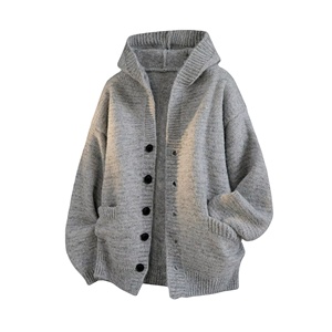 <b>Men's</b> Vintage Oversized Ultimate Comfort Anti-Wrinkle Breathable Slim Fit <b>Long</b> Sleeve Solid Autumn <b>Cardigan</b> Acrylic - Product Image 2