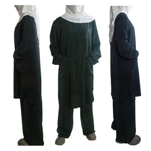 Ensemble de blouses d'infirmière musulmanes OEM d'usine pour femmes, manches longues, extensible en spandex, uniforme médical pour les médecins - Product Image 4