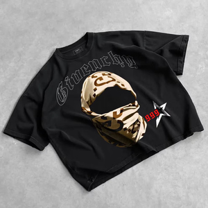 Camisetas Extra Grandes Retro 100% Algodón para Hombre, Impresión de Alta Calidad, Logotipo Personalizado, Ajuste Holgado, Estilo Urbano, Diseños Personalizados, Camiseta de Alta Densidad - Product Image 1