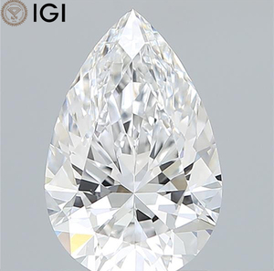 ลูกแพร์สุกใสเหนือกาลเวลา1.71 ct. แหวนเพชร CVD 10.39มม. D-Color ที่ VVS2รับรอง IGI สำหรับแหวนสุดหรู - Product Image 1