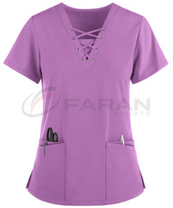 เครื่องแบบทางการแพทย์ผ้าคอตตอนสำหรับพยาบาลชุดเครื่องแบบโรงพยาบาลคุณภาพดีมีฉลากออกแบบโลโก้ได้ตามต้องการ - Product Image 2