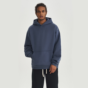 Sweat à capuche surdimensionné streetwear épais et lourd personnalisé unisexe 100% coton bouffé impression plaine sans ficelle sweats à capuche en polaire de créateur - Product Image 4