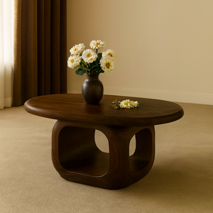 Table basse en bois de luxe d'art contemporain, design sculptural moderne pour salon, meubles de décoration de style moderne faits à la main - Product Image 6