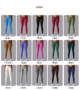 Logo personnalisé sans couture Scrunch Butt Yoga Leggings 90% Nylon 10% Spandex taille haute couche de base d'entraînement décorée Style doux - Product Image 6