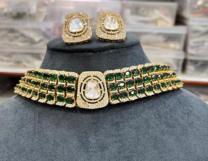 ชุดสร้อยคอลายเพชรโมอิสสำหรับผู้หญิงชุดสร้อยคอหรูระดับพรีเมียมสำหรับงานรื่นเริงทั้งแบบชนเผ่าและตะวันตก - Product Image 1