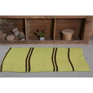 Alfombra turca Vintage moderna de 26X45 pies, verde, marrón, patrón abstracto, Material de lana, respaldo de látex, área grande para vivir, nuevo lanzamiento - Product Image 1