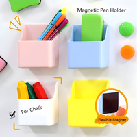 Boîte de rangement magnétique en plastique, organisateur de tableau blanc, support pour marqueur à craie, gomme et ustensiles de cuisine
