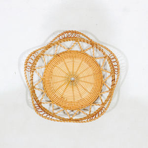 Cesta de Frutas Tejida de Ratán Natural en Forma de Flor Multifuncional Clásica Artex Dong Thap para Baño y Escritorio, Decoración del Hogar - Product Image 4