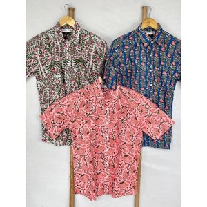 เสื้อเชิ้ตผู้ชายสีเทาสไตล์ลำลองสำหรับฤดูร้อน ผ้าฝ้ายป๊อปลินพิมพ์ลายด้วยมือ สวมใส่สบาย เหมาะสำหรับชายหาด สวน ปิกนิก หรือใส่ในเมือง เป็นของขวัญสำหรับคุณพ่อ - Product Image 6