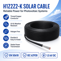 Câble solaire DC HUAQI 1,5 KV en cuivre étamé isolé XLPE 4 mm 6 mm 10 mm, câbles photovoltaïques pour panneaux solaires