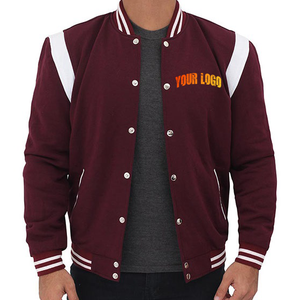 Vestes universitaires d'hiver pour hommes en gros OEM, logo personnalisé, broderie chenille, imperméables, à capuche, 100 % laine - Product Image 3