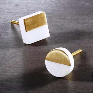 Boutons en marbre en laiton et noir clair les plus vendus avec une taille de forme de couleur personnalisée fabriqués en Inde Article - Product Image 5