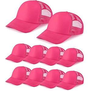 Vente en gros Casquettes roses en maille polyester avec logo personnalisé de qualité supérieure pour femmes et écolières American Street Wears Classic Baseball Caps - Product Image 1