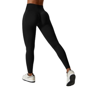 Leggings de yoga avec logo personnalisé pantalon extensible sans couture à taille haute pour les femmes vêtements de sport et de fitness - Product Image 6