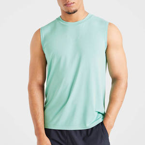 Camiseta sin mangas personalizada de alta calidad para hombre con tela transpirable de secado rápido y diseño sin mangas perfecto para gimnasio entrenamiento Fitness - Product Image 1
