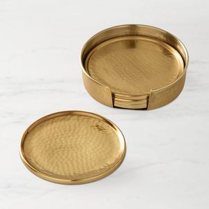 Élégants sous-verres rustiques faits à la main en métal fini antique pour la décoration de la cuisine, du bureau et de la table de bar avec un attrait élégant - Product Image 3