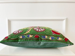 ปลอกหมอนอิงทำมือ18X18 suzani ทำด้วยมือปักลายปอมปอมที่คลุมหมอนตกแต่งบ้านโรงแรมโซฟาปลอกหมอนอิง - Product Image 4