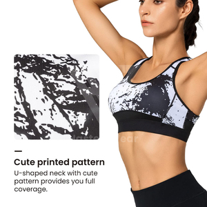 Soutien-gorge de sport à séchage rapide et hautement extensible, produit fiable répondant aux demandes des clients, impression par sublimation intégrale, brassières d'exercice - Product Image 3