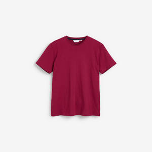 Camiseta de manga corta con cuello redondo informal de lujo para hombre, Camiseta de algodón de primera calidad con estampado de pantalla de bloque de Color liso listo - Product Image 4