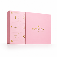 Calendrier de l'Avent personnalisable à 9 compartiments pour bijoux, boîte surprise à fentes, doublée d'éponge, gaufrage UV, réutilisable, pour cadeaux, cosmétiques et bijoux
