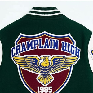 Veste universitaire d'hiver coupe-vent de haute qualité 100% pour hommes, prix de gros, logo personnalisé, veste universitaire pour hommes - Product Image 4