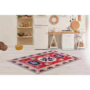 Tapis imprimé Aztek - Tapis au design bohème marocain vibrant, tapis gobelin - Product Image 2