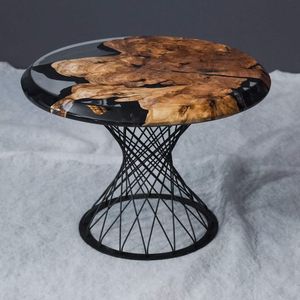 RIVER HANDCRAFT TABLE RONDE EN RÉSINE EPOXY POUR SALLE À MANGER Meubles Table de rivière en bois et résine pour la maison et le bureau - Product Image 5