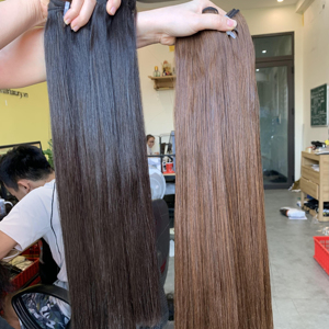 Cheveux humains vierges Remy doublement étirés de qualité supérieure, lisses et soyeux, marque VNHL, 100g, vente en gros, usine du Vietnam - Product Image 1