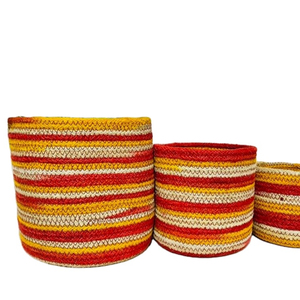 High Quality and Low Price Durable Jute and Cotton Rope <b>Basket</b> Handmade Woven Design <b>for</b> <b>Plants</b> and Flowers Made in Bangladesh - Product Image 1