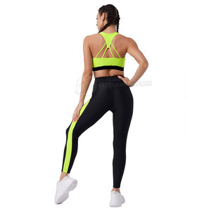 Conjunto de Leggings y Sujetador Deportivo de Yoga Ligero de Alta Calidad para Mujer, Diseño Sólido, Transpirable, Spandex/Poliéster, Logotipo Personalizado Plus - Product Image 3