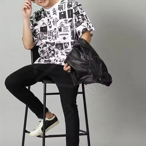 Camiseta de alta calidad, ropa de calle, algodón liso, Camiseta ajustada de gran tamaño, camiseta pesada, camisetas de calidad Palin para hombres - Product Image 4