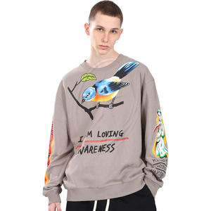 Sweats à capuche personnalisés graphique sweat à col rond Hip Hop à manches longues thermique Vintage surdimensionné respirant Streetwear pour hommes femmes - Product Image 4