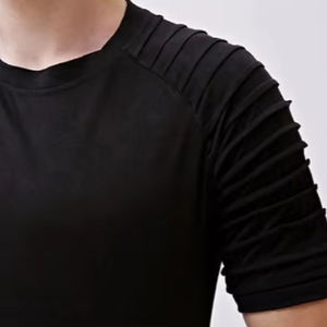 T-shirts décontractés pour hommes à col rond et manches courtes, respirants, 100% coton, tissu tricoté en polyester, uni, 220 grammes, teinture unie, vierge - Product Image 3